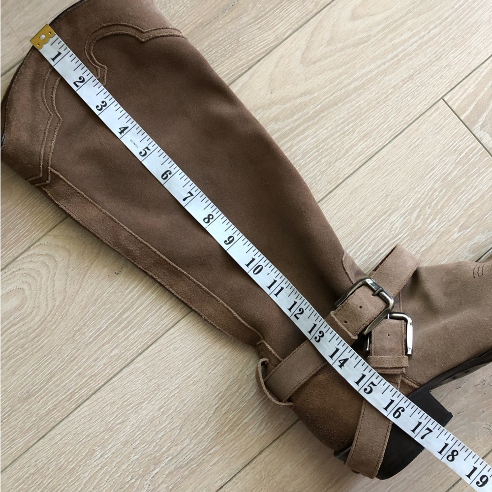 Vintage Matisse Nubuck Suede Zip Up Tall Belted Western Fashion Boots Sz 8.5B - Picture 12 of 12